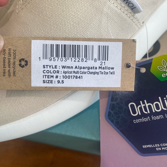 Toms Alpargata Mallow Loafer 9.5 Tan Casual Vacation Comfortable Slip On - Picture 3 of 10